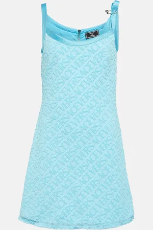 VERSACE Allover cotton terry minidress