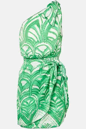 POUPETTE ST BARTH Celie printed one-shoulder minidress