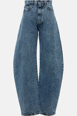 Alaïa AlaÃ¯a High-rise barrel-leg jeans