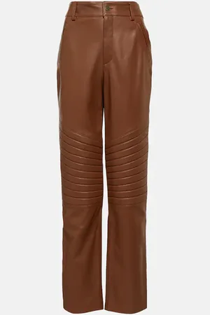 GIUSEPPE DI MORABITO High-rise straight leather pants