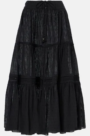 POUPETTE ST BARTH Brie cotton-blend midi skirt