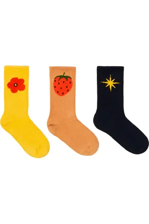 Mini Rodini Set of 3 printed cotton-blend socks