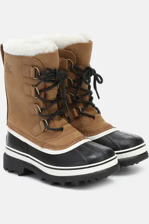 sorel Caribou shearling and nubuck snow boots