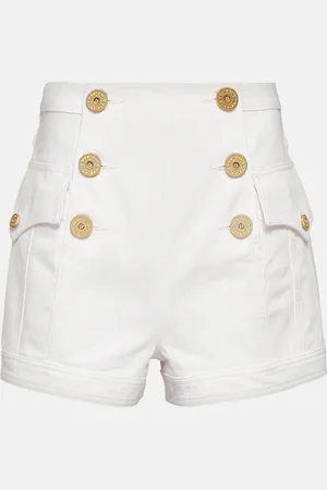 Balmain High-rise denim shorts