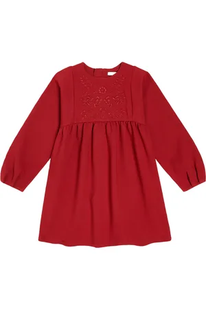 Chloé ChloÃ© Kids Smocked cotton blend dress