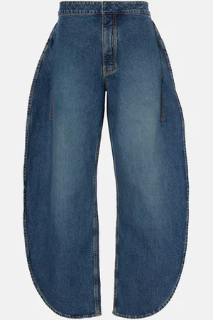Alaïa AlaÃ¯a Petal high-rise barrel-leg jeans