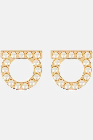 Salvatore Ferragamo Gancio faux pearl-embellished earrings