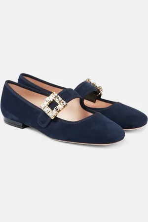 Roger Vivier TrÃ¨s Vivier suede Mary Jane flats