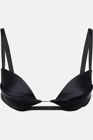 Nensi Dojaka Double Petal satin bra top