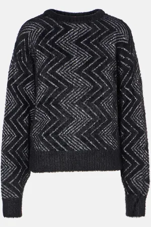 Missoni Zig Zag metallic knit sweater