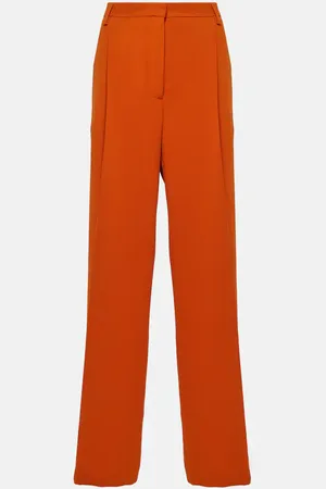 DRIES VAN NOTEN High-rise crÃªpe straight pants