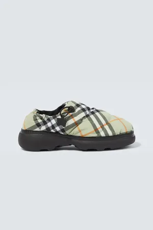 Burberry Check quilted mules