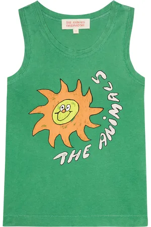 The Animals Observatory Printed cotton tank top