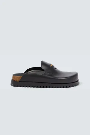 VERSACE Medusa logo leather mules