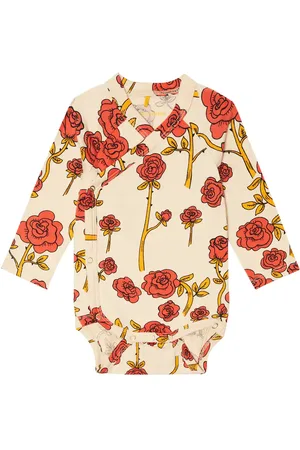 Mini Rodini Baby floral jersey bodysuit