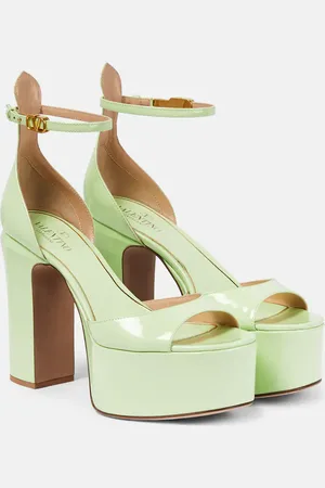 VALENTINO GARAVANI VLogo patent leather platform sandals