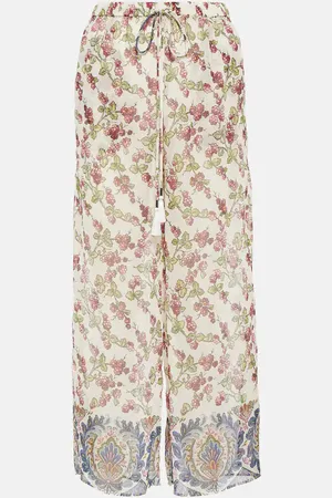 Etro Printed high-rise pants