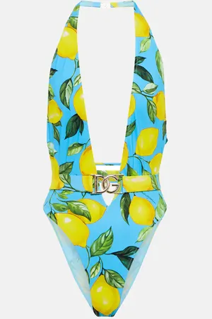 Dolce & Gabbana Printed halterneck swimsuit