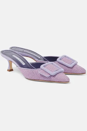 Manolo Blahnik Maysale 50 raffia mules
