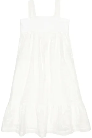 Chloé ChloÃ© Kids Embroidered cotton voile dress