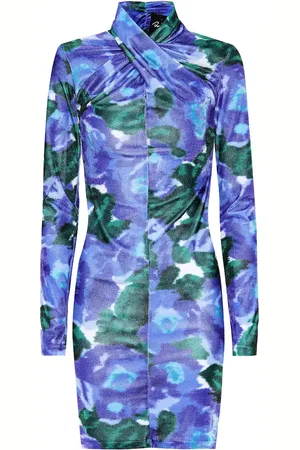 RICHARD QUINN Floral velvet minidress