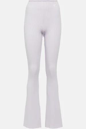 Courrèges CourrÃ¨ges Reedition ribbed-knit flared pants