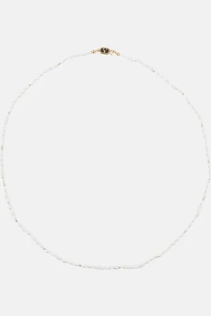 VALENTINO Faux pearl and enamel necklace
