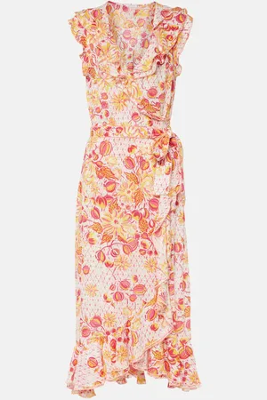 POUPETTE ST BARTH Aude ruffled floral wrap dress