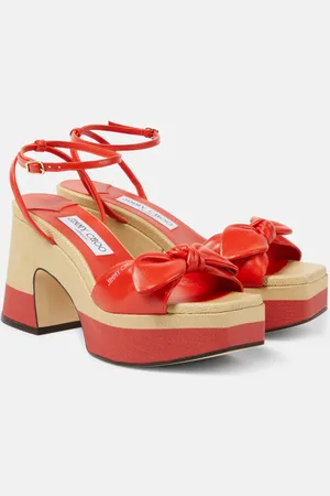 Jimmy Choo Ricia 95 leather platform sandals