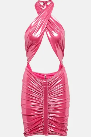 Reina Olga Stallion cutout lamÃ© minidress