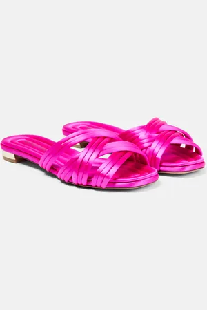 Aquazzura Oahu satin slides