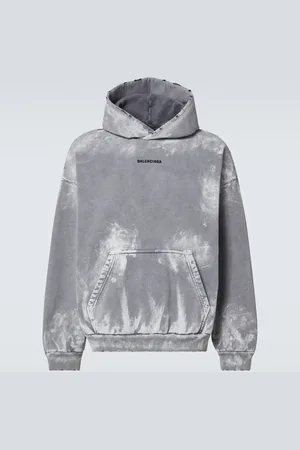 Balenciaga Distressed cotton jersey hoodie