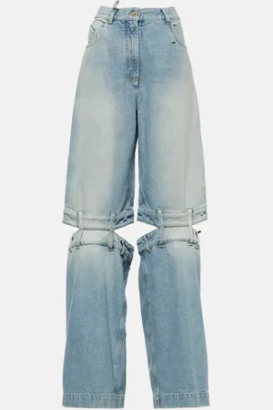 The Attico Low-rise wide-leg jeans
