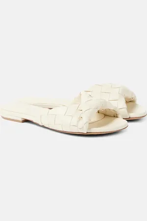 Bottega Veneta Blink Intrecciato leather slides