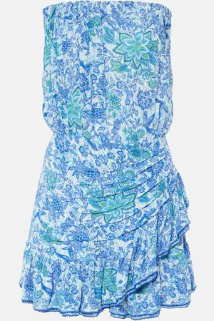 POUPETTE ST BARTH Printed strapless minidress