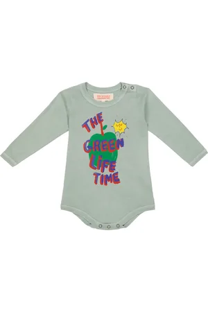 The Animals Observatory Baby long-sleeved cotton bodysuit