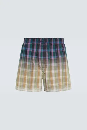 Maison Margiela Checked cotton shorts