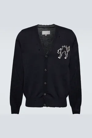 Maison Margiela Embroidered wool cardigan