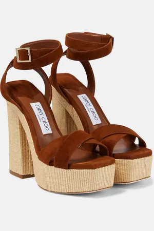 Jimmy Choo Gaia 140 suede platform sandals