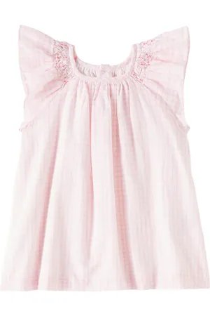 BONPOINT Baby Carmella smocked checked cotton dress