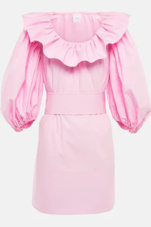 Patou Puff-sleeve cotton minidress