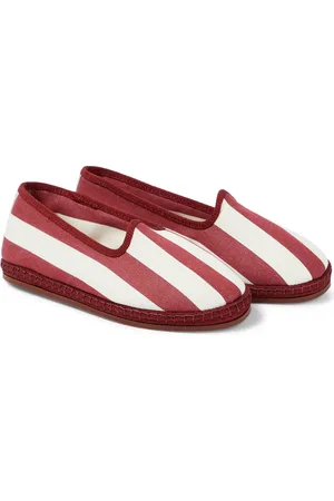 Loro Piana Striped canvas slippers