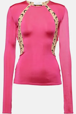 Marine Serre Regenerated cutout jersey top