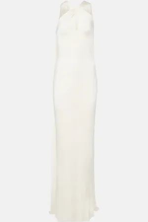 Ilkyaz Ozel Maia draped cutout gown