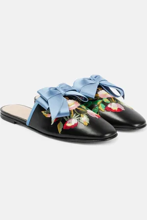 VALENTINO GARAVANI Beauregard embroidered leather slides