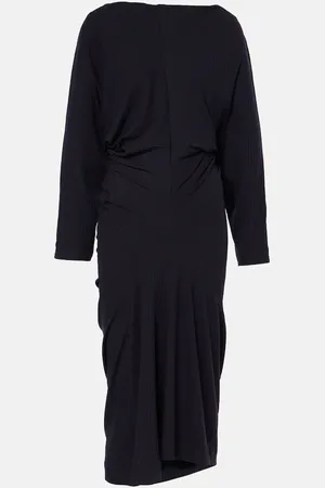 DRIES VAN NOTEN Draped jersey midi dress