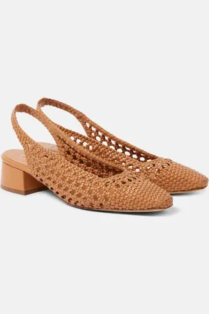 Souliers Martinez Nova Tarragona leather slingback pumps