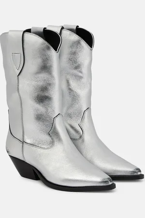 Isabel Marant Duerto metallic leather cowboy boots