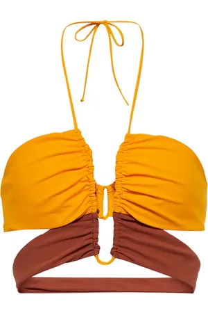 Nensi Dojaka Ruched halterneck bikini top