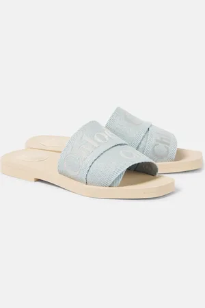 Chloé ChloÃ© Woody logo embroidered slides